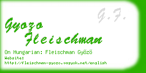 gyozo fleischman business card