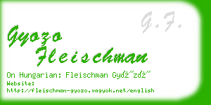 gyozo fleischman business card